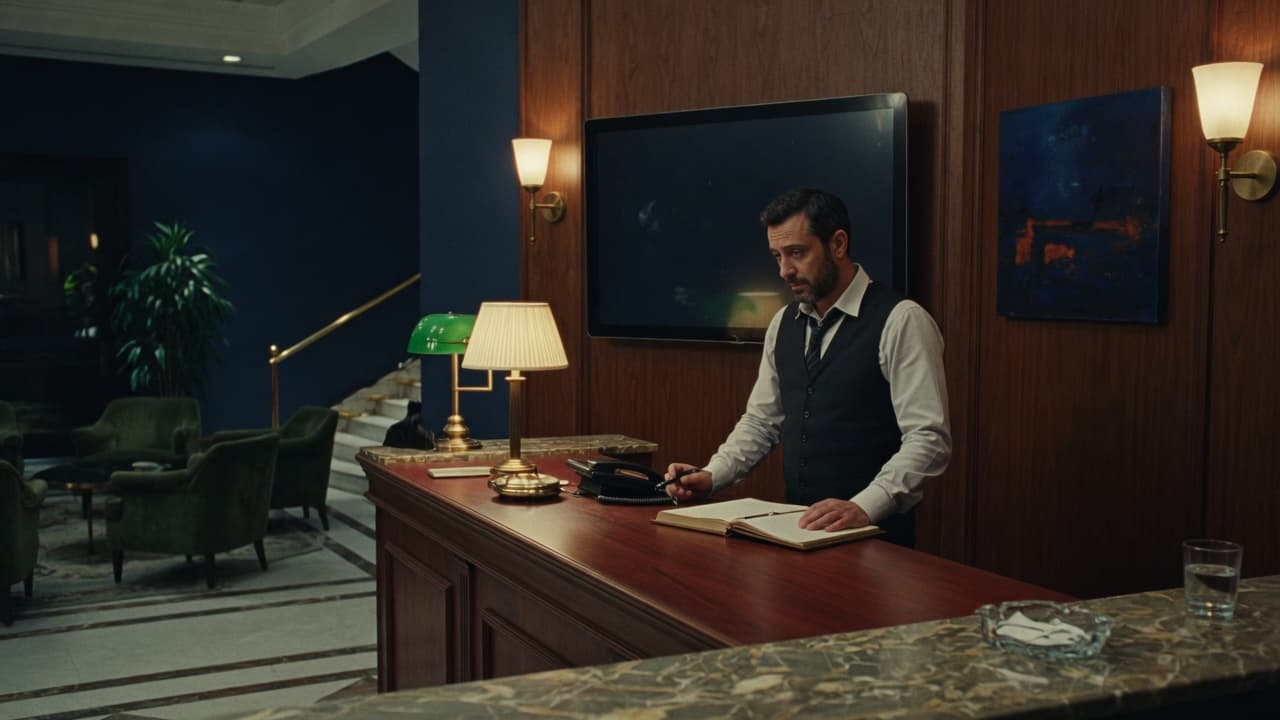 Night manager at a quiet desk