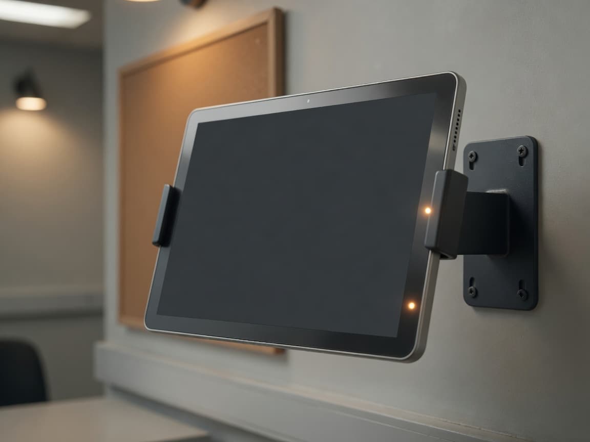 An Android tablet at a staff desk
